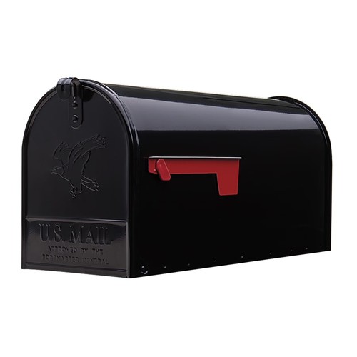 Large black post - black, mailbox